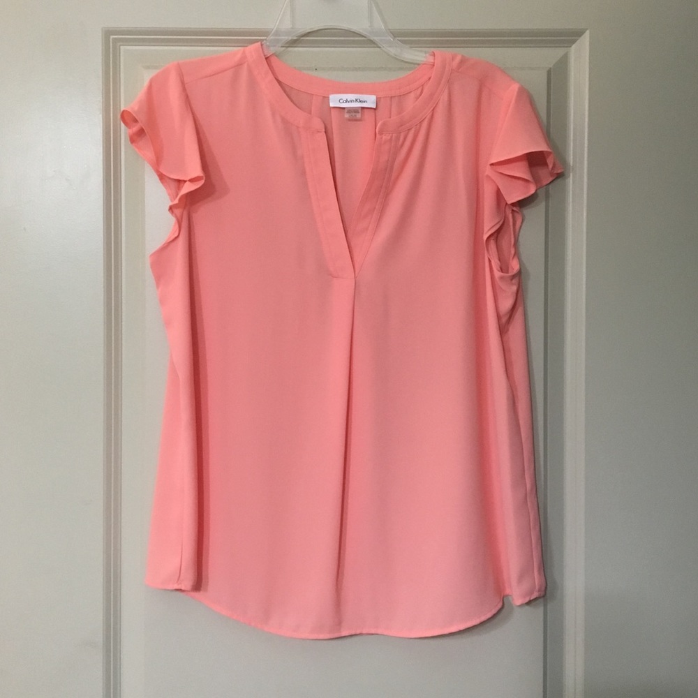 Calvin Klein light orange blouse